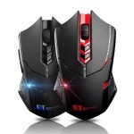 ET X-08 7-Tasten 2400DPI 2,4G kabellose Mute-Gaming-Maus mit USB-Empfänger und bunter Hintergrundbeleuchtung – Bild 2