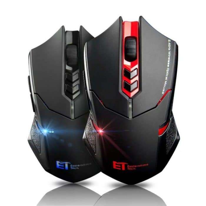 ET X-08 7-Tasten 2400DPI 2,4G kabellose Mute-Gaming-Maus mit USB-Empfänger und bunter Hintergrundbeleuchtung – Bild 2