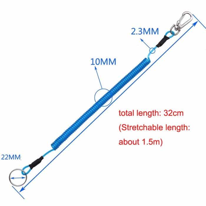 Multifunktionaler Anti-Verlust-Schlüsselanhänger mit TPU-Feder für den Außenbereich, Länge: 32 cm, Anti-lost Keychain (Transparent), Anti-lost Keychain (Grey), Anti-lost Keychain (Green) – Bild 5