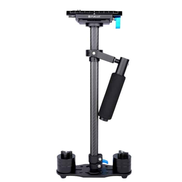 PULUZ 38,5–61 cm Kohlefaser-Handstabilisator für DSLR- und DV-Digitalvideos und Kameras, Traglastbereich: 0,5–3 kg, P60T Black, P60T Blue, P60T Red, RU Stock P60T Black – Bild 2