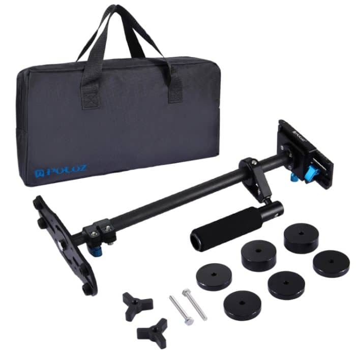 PULUZ 38,5–61 cm Kohlefaser-Handstabilisator für DSLR- und DV-Digitalvideos und Kameras, Traglastbereich: 0,5–3 kg, P60T Black, P60T Blue, P60T Red, RU Stock P60T Black – Bild 9