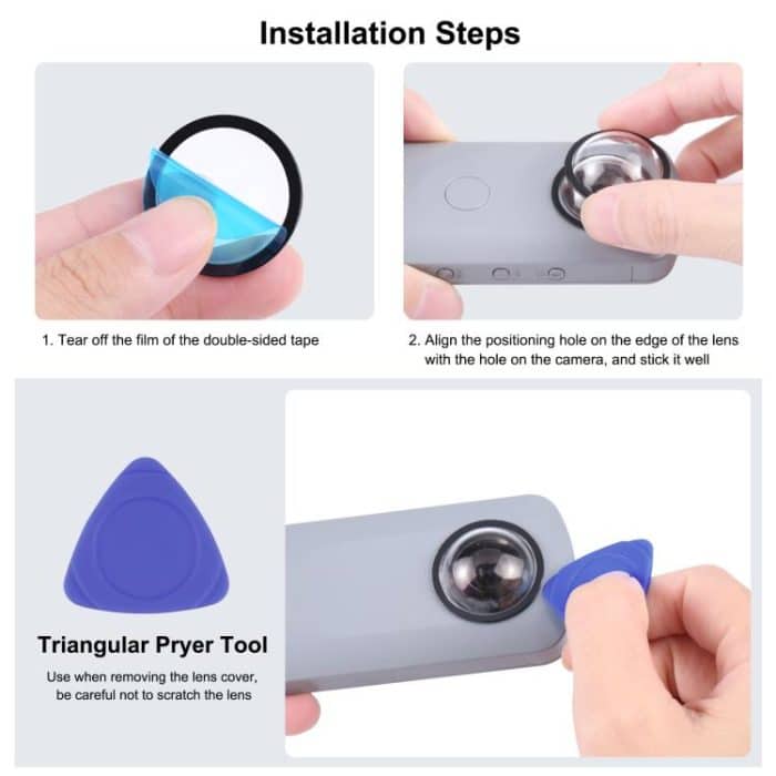 PULUZ Lens Guard PC-Schutzabdeckungs-Kits für Ricoh Theta SC2 / S / V – Bild 6