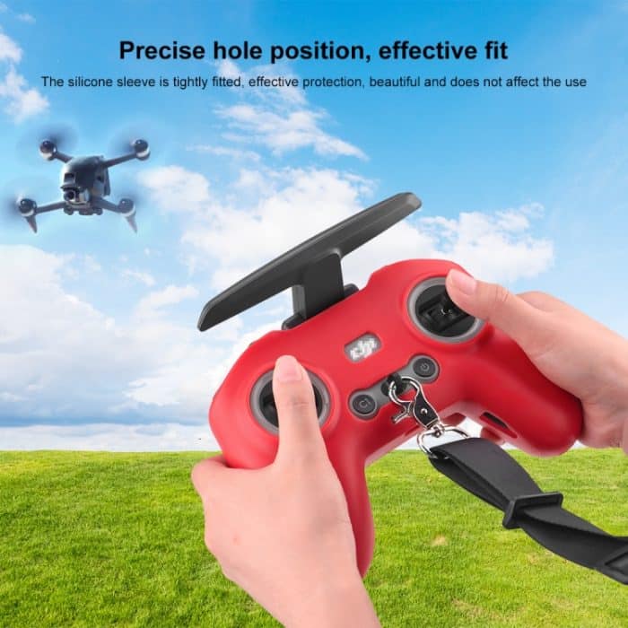 Für DJI FPV Combo Fernbedienung PULUZ Silikon-Schutzhülle mit Umhängeband, For DJI FPV Combo Remote Control with Neck Strap – Bild 6