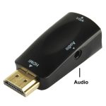 Full HD 1080P HDMI zu VGA und Audio Adapter für HDTV / Monitor / Projektor (schwarz) – Bild 2