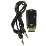 Full HD 1080P HDMI zu VGA und Audio Adapter für HDTV / Monitor / Projektor (schwarz) – Bild 3