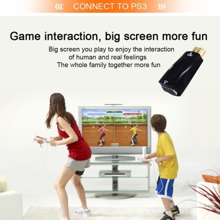 Full HD 1080P HDMI zu VGA und Audio Adapter für HDTV / Monitor / Projektor (schwarz) – Bild 9