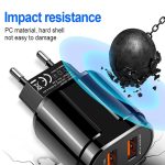 Tragbares Dual-USB-Reiseladegerät + 1 Meter USB-auf-Typ-C-Datenkabel, EU-Stecker – Bild 8