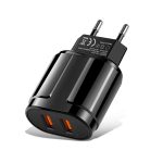 Tragbares Dual-USB-Reiseladegerät + 1 Meter USB-auf-8-Pin-Datenkabel, EU-Stecker – Bild 2