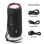 T&G TG227 Tragbarer, wasserdichter Bluetooth-Musiklautsprecher für den Außenbereich mit LED-Unterstützung FM / TF / USB – Bild 10