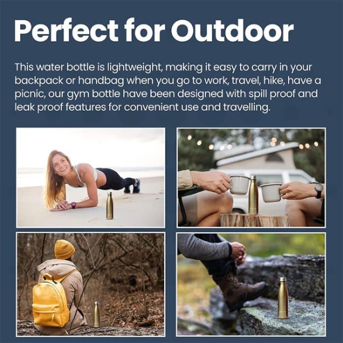 JUNSUNMAY Doppelschichtige, vakuumisolierte Wasserflasche aus Edelstahl 304 – Bild 7