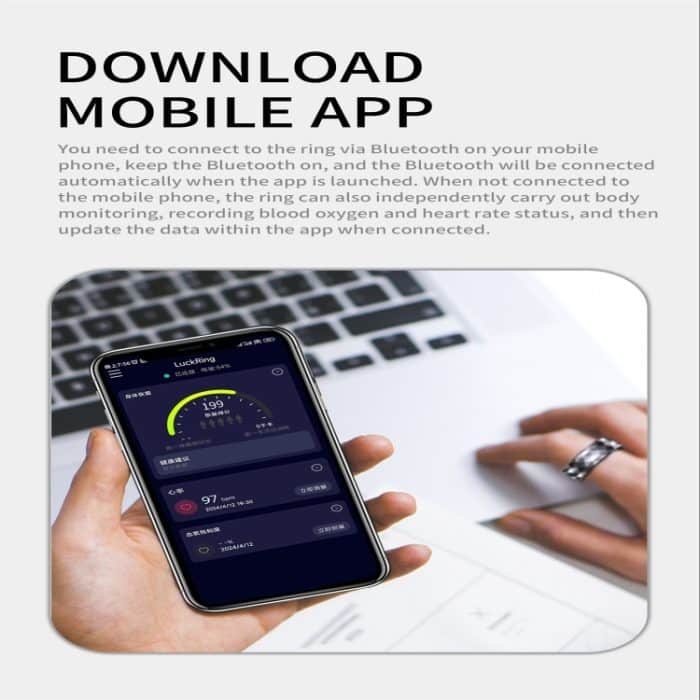 R12M SIZE 18 Smart Ring, unterstützt Gesundheitsüberwachung / mehrere Trainingsmodi – Bild 5