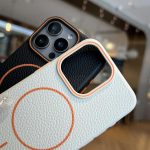 Orange Ring MagSafe Litchi Grain TPU-Telefonhülle, For iPhone 15 Pro Max – Bild 5