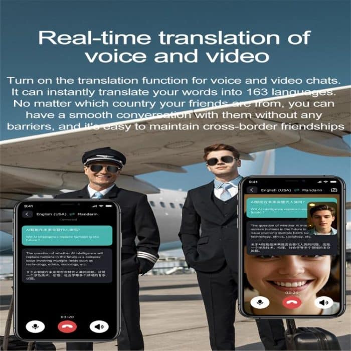 W100C Smart Glasses, Support AI Conversation / AI Intelligent Translation / Bluetooth Call – Bild 8