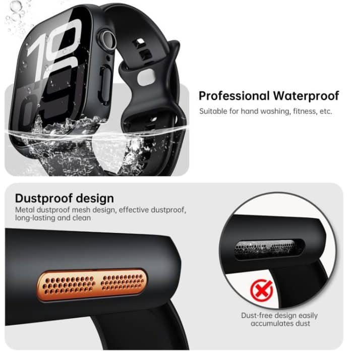 Tempered Film Integrated PC Watch Protective Case, For Apple Watch Series 10 46mm, For Apple Watch Series 10 42mm, For Apple Watch SE / Series 44mm, For Apple Watch SE / Series 40mm, For Apple Watch Series 45mm, For Apple Watch Series 41mm – Bild 5