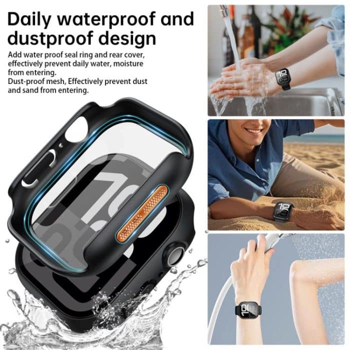 Tempered Film Integrated PC Watch Protective Case, For Apple Watch Series 10 46mm, For Apple Watch Series 10 42mm, For Apple Watch SE / Series 44mm, For Apple Watch SE / Series 40mm, For Apple Watch Series 45mm, For Apple Watch Series 41mm – Bild 6