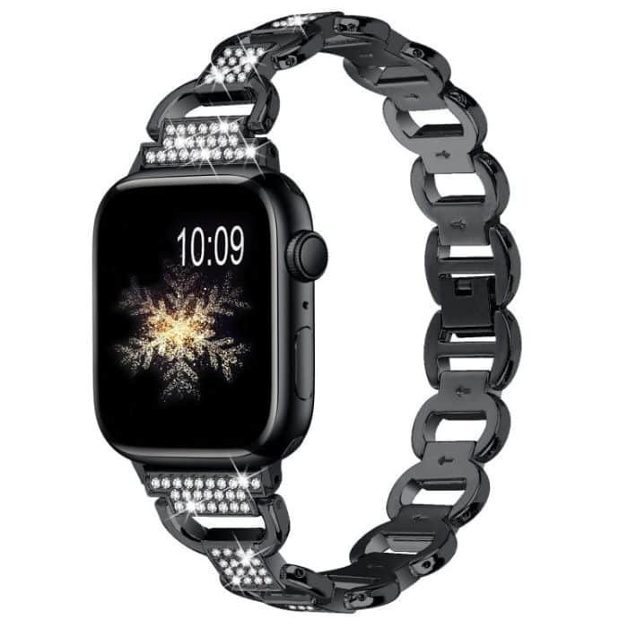 Oval Diamonds Steel Watch Band, For Apple Watch 46mm / 49mm / 45mm / 44mm, For Apple Watch 42mm / 41mm / 40mm / 38mm – Bild 1