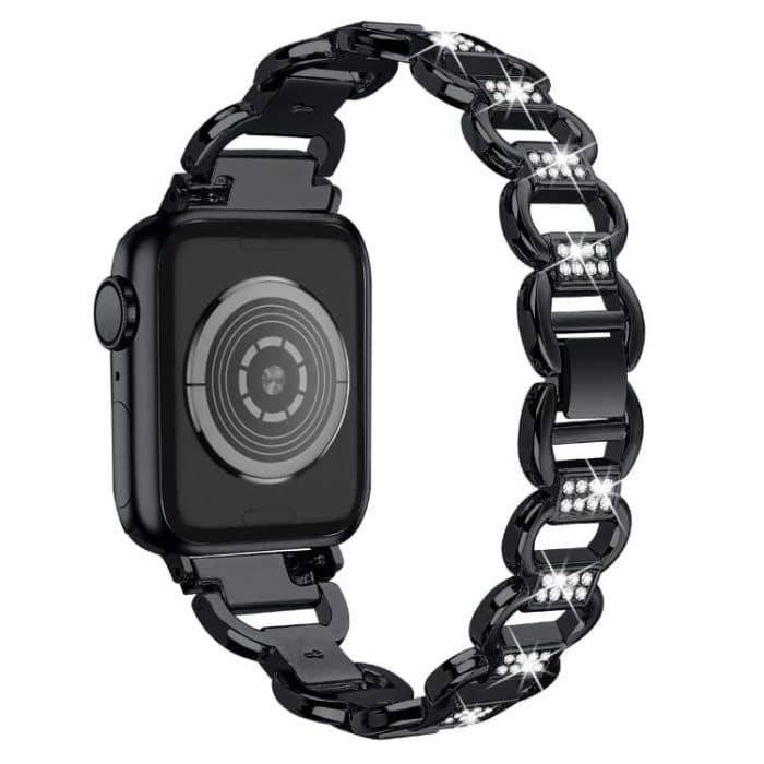 Oval Diamonds Steel Watch Band, For Apple Watch 46mm / 49mm / 45mm / 44mm, For Apple Watch 42mm / 41mm / 40mm / 38mm – Bild 2