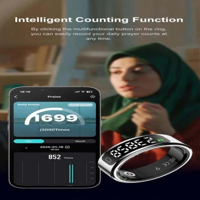 R11C SIZE 12 Smart Ring, Support Heart Rate / Blood Oxygen / Sleep Monitoring / Multiple Sport Modes – Bild 9