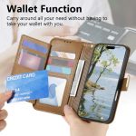 Flowers Leaves Zipper Wallet Leather Phone Case with Strap – Bild 6