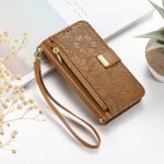 Flowers Leaves Zipper Wallet Leather Phone Case with Strap – Bild 7