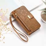 Flowers Leaves Zipper Wallet Leather Phone Case with Strap – Bild 7