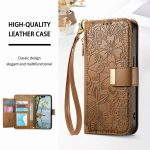 Flowers Leaves Zipper Wallet Leather Phone Case with Strap – Bild 4