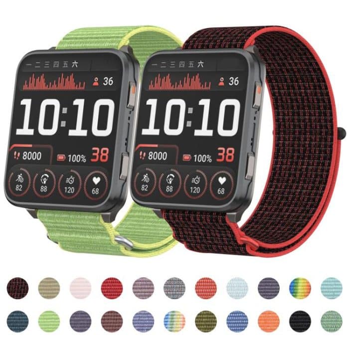 Two Section Metal Ring Nylon Hook and Loop Fastener Watch Band, For Garmin Venu X1 – Bild 3