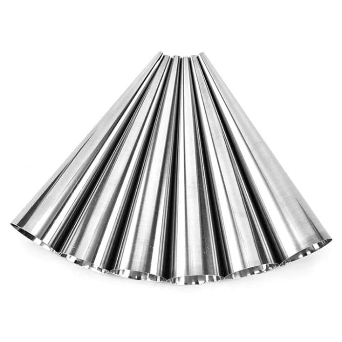 5 Stück Kegelrollenformen Edelstahl Spiraldüse Croissants Gebäck Creme Horn Kuchenform – Bild 3