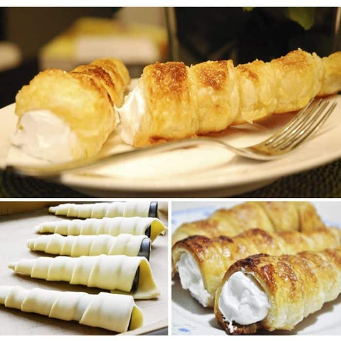 5 Stück Kegelrollenformen Edelstahl Spiraldüse Croissants Gebäck Creme Horn Kuchenform – Bild 7