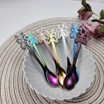 Mehrfarbiger Edelstahl-Schmetterlings-Kaffeelöffel für Obst, kaltes Getränk, Eis, Dessert, Teelöffel, Silver, Gold, Rose Gold, Rainbow, Black, Blue, Purple – Bild 7