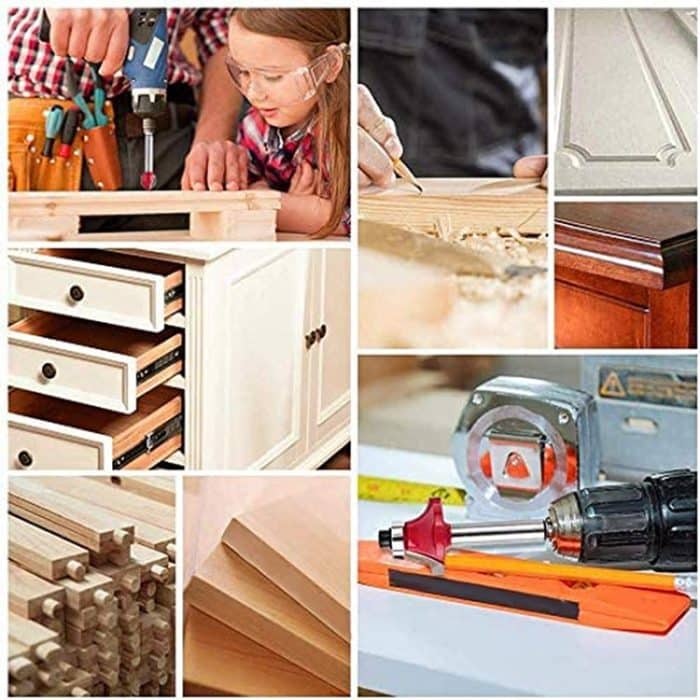 Holzbearbeitung Fräser Set Trimmen Maschine Kopf Elektrische Holz Fräsen Gravieren Maschine Cutter, Red 1/4 Handle 12PCS, Blue 1/4 Handle 12PCS, Red 1/2 Handle 12PCS, Blue 1/2 Handle 12PCS, Red 1/4 Handle 15PCS, Red 1/2 Handle 15PCS, Blue 1/4 Handle 15... – Bild 6