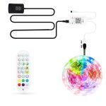 Bluetooth-Anzug Smart Music Sound Control Lichtleiste Wasserdicht 5050 RGB Bunte Atmosphäre LED-Lichtleiste mit 24-Tasten-Fernbedienung, 30M 540 LEDs – Bild 2