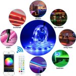 Bluetooth-Anzug Smart Music Sound Control Lichtleiste Wasserdicht 5050 RGB Bunte Atmosphäre LED-Lichtleiste mit 24-Tasten-Fernbedienung, 30M 540 LEDs – Bild 4
