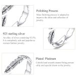 Sterling Silber Ring Weißer Federring Mode Einfacher Ring – Bild 4