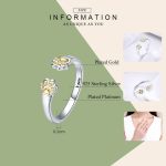 S925 Sterling Silber Temperament Weiblicher Ring Pfotenabdruck Vergoldeter Ring – Bild 4