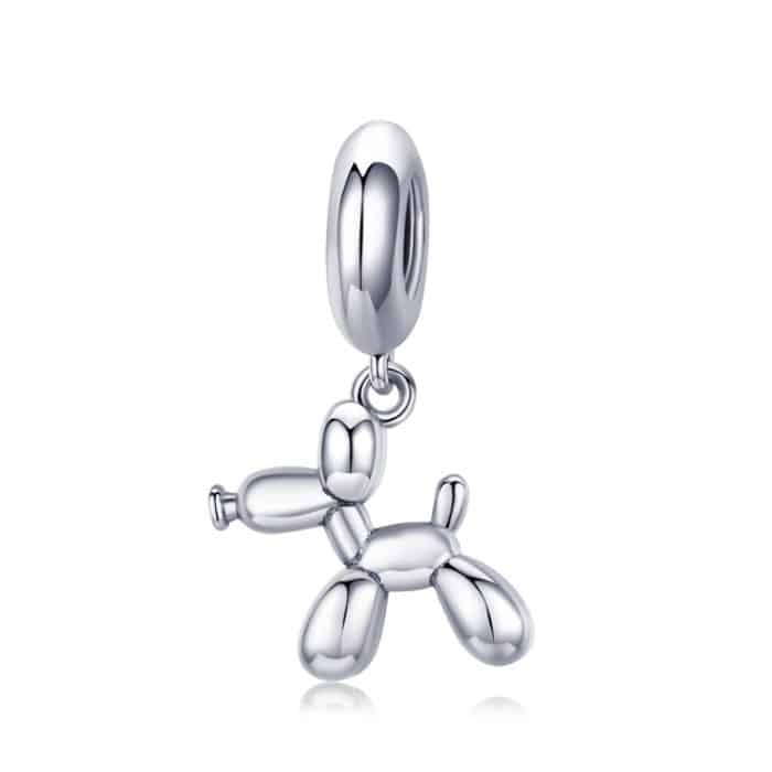 S925 Sterling Silber Niedlicher Ballon-Hund-Charm-DIY-Armband-Zubehör – Bild 1