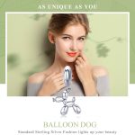 S925 Sterling Silber Niedlicher Ballon-Hund-Charm-DIY-Armband-Zubehör – Bild 3