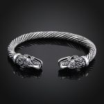 Männer Armband Manschette Wolf Kopf Viking Armband Schmuck Mode-Accessoires – Bild 3
