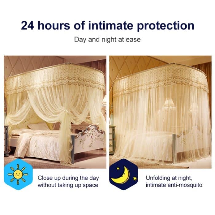 U-förmiges dreitüriges Boden-Moskitonetz aus Edelstahlrohr, Bold 25mm 2.0x2.2m, Super Thick 32mm 1.2x2.0m, Super Thick 32mm 1.5x2.0m, Super Thick 32mm 1.8x2.0m – Bild 3