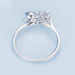 Sterling Silber S925 Katze Zirkon platinierter Tierring – Bild 3