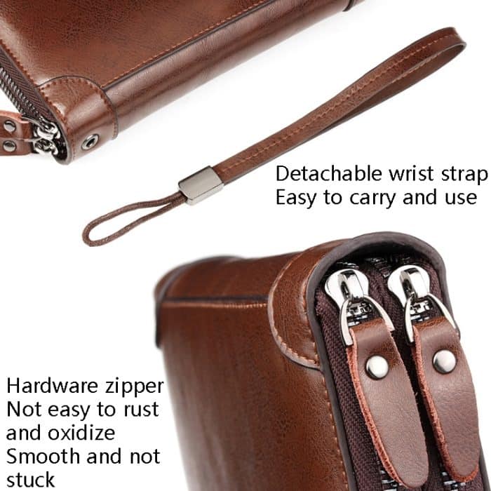 WEIXIER W88 Handtaschen Herren Pu Handgeprüfte Handtaschen Multifunktions-Geldbörse – Bild 5