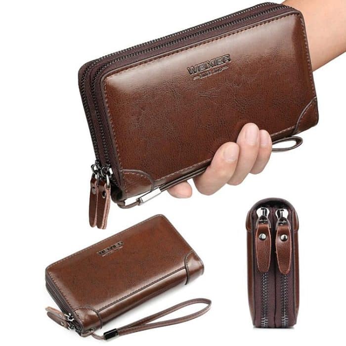 WEIXIER W88 Handtaschen Herren Pu Handgeprüfte Handtaschen Multifunktions-Geldbörse – Bild 7