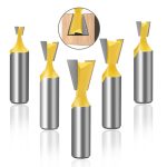 Schwalbenschwanzschneider mit 1/2 Griff, Holzgravur, kleiner Fräser, Spezifikation:, 1/2x5/8mm, 1/2x3/4mm, 1/2x1/4mm, 1/2x3/8mm, 1/2x1/2mm, 5 PCS/Set – Bild 3