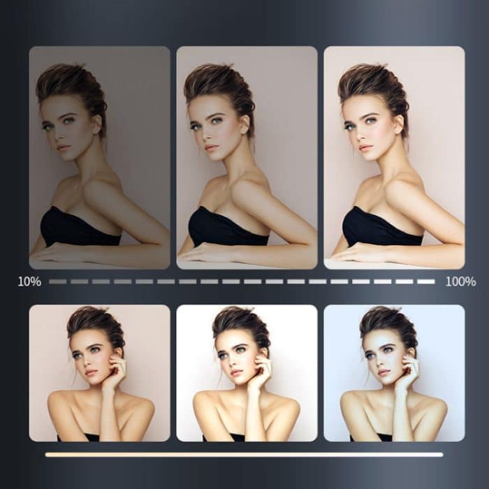 Stufenlose LED-Einstellung, Live-Fülllicht, umkehrbares weiches Licht für Fotografie, 8 inch, 10 inch, 12 inch – Bild 8