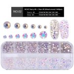 Nagel flache Rückseite AB Kristall Strass 3D Charm Edelsteine DIY Maniküre Nail Art Dekorationen
