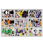 2 Sets SQ629 Halloween elektrostatische Fensteraufkleber, Party-Dekoration, Glasfenster, Wand, doppelseitige Aufkleber, 20x30cm, Halloween Ghost, Halloween Skeleton, Pumpkin Expression