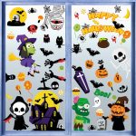 2 Sets SQ629 Halloween elektrostatische Fensteraufkleber, Party-Dekoration, Glasfenster, Wand, doppelseitige Aufkleber, 20x30cm, Halloween Ghost, Halloween Skeleton, Pumpkin Expression – Bild 5