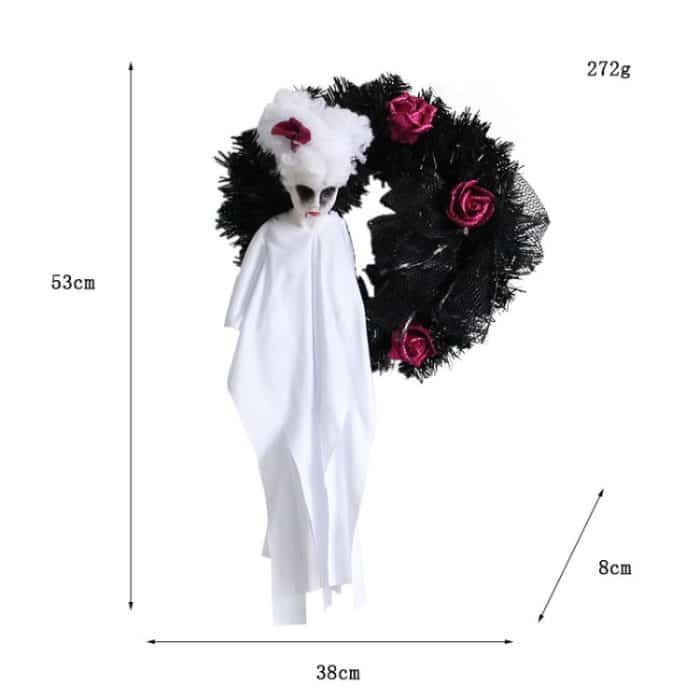 Halloween-Geister-Türbehang, Horror-Party-Hängeornamente, Spukhaus-Dekoration, White Ghost, Black Ghost – Bild 3