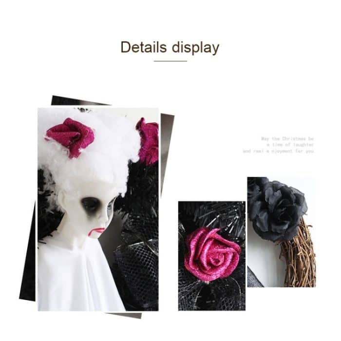 Halloween-Geister-Türbehang, Horror-Party-Hängeornamente, Spukhaus-Dekoration, White Ghost, Black Ghost – Bild 4