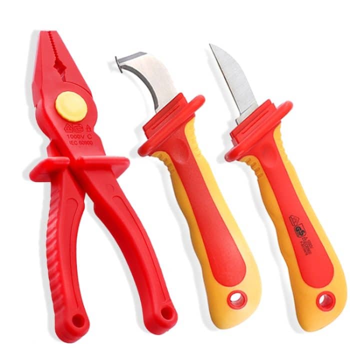 Beständiges, antimagnetisch isoliertes Hochspannungs-Kunststoffwerkzeug, Stil:, Vise, Electrician Straight Knife, Electrician Scimitar – Bild 7